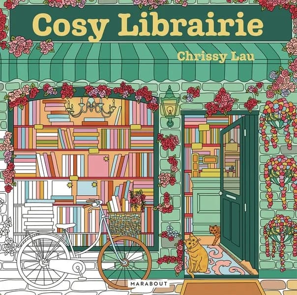Cosy Librairie : Un monde de livres à colorier