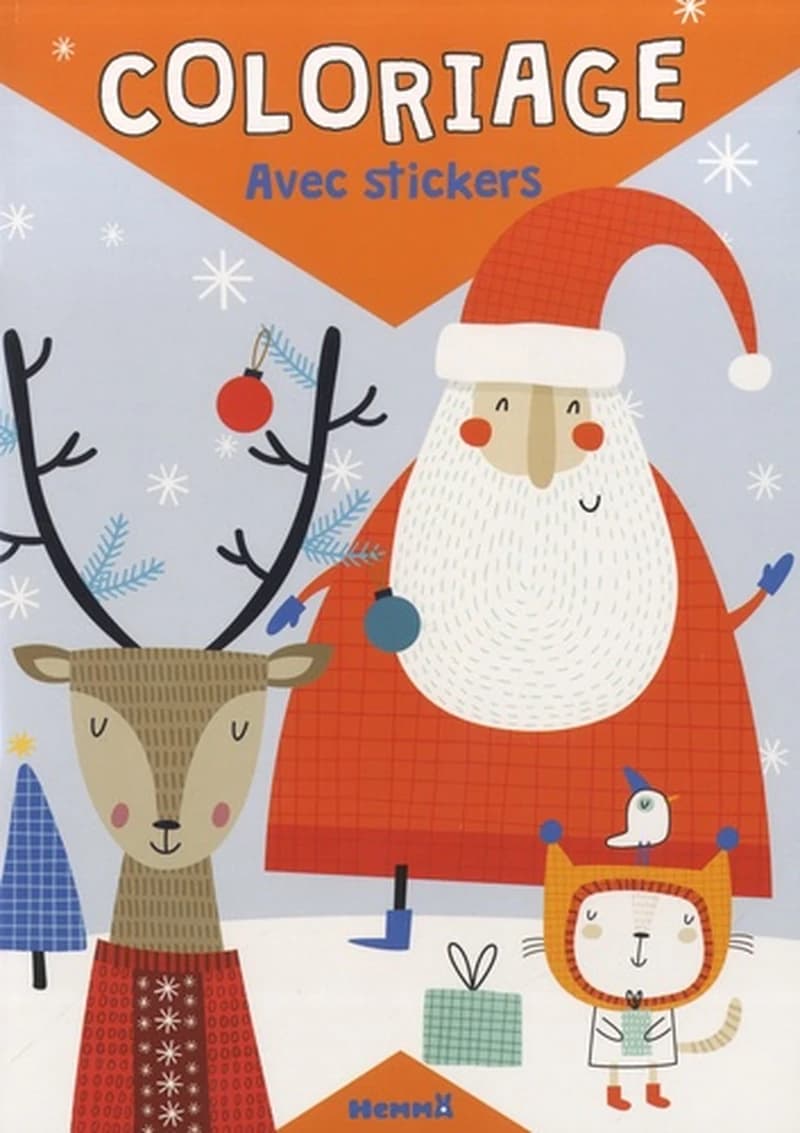 coloriage  avec autocollants