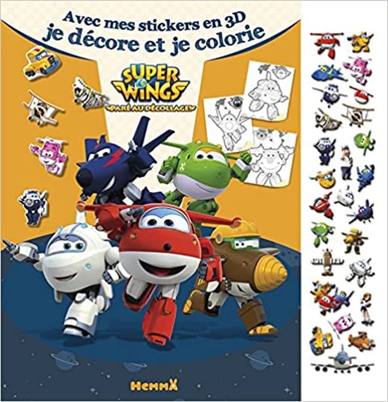 SUPER WINGS - Avec mes stickers en 3D, je décore et je colorie