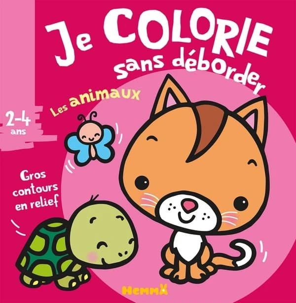 Je colorie sans déborder : les animaux : gros contours en relief : [Album à colorier]