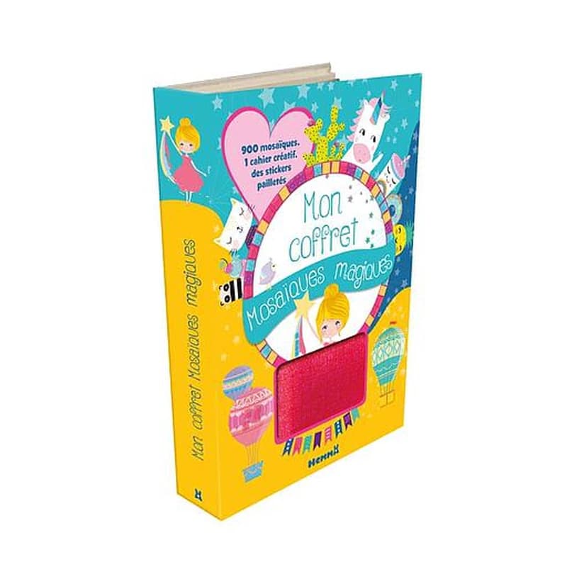 Mon coffret mosaïques magiques - Avec 900 mosaïques, 1 cahier créatif et des stickers pailletés