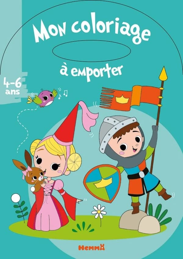 Mon coloriage à emporter Princesse et chevalier