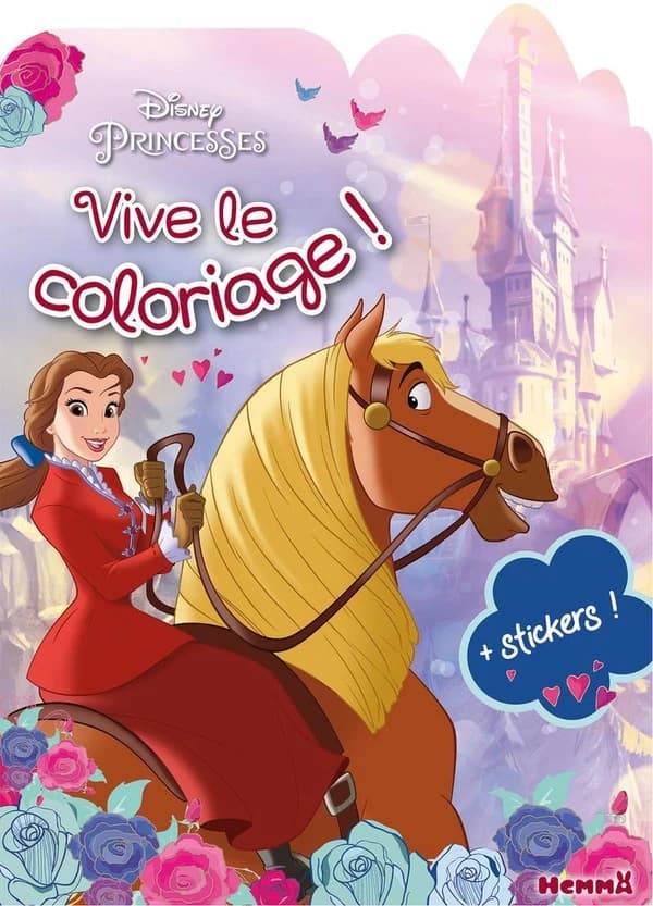 Vive le coloriage ! : Disney - Princesses : + stickers : [Album à colorier]