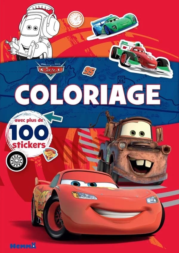 Coloriage : Disney - Pixar - Cars : avec plus de 100 stickers : [Album à colorier]