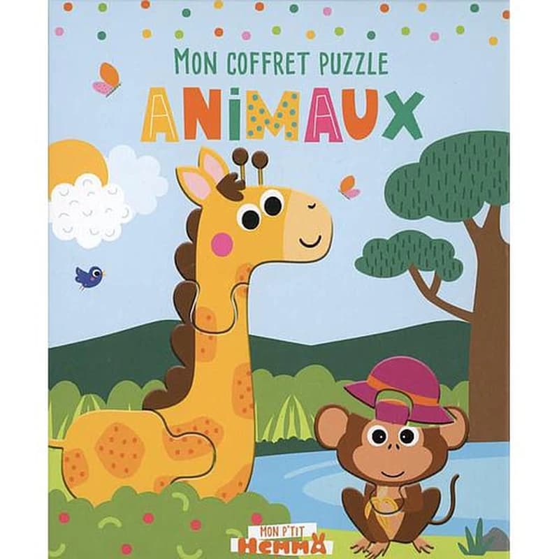 Mon coffret puzzle Animaux - Avec 5 puzzle de 3 pièces