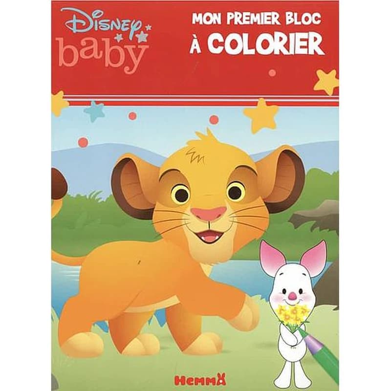 Mon premier bloc à colorier Disney Baby - Simba