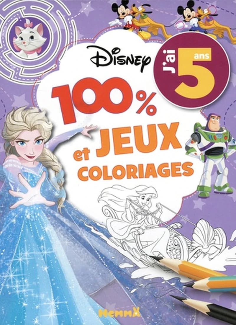 100% jeux et coloriages Disney : j'ai 5 ans : [Album à colorier]