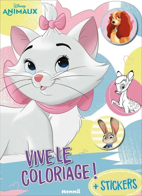 Vive le coloriage ! : Disney animaux : + stickers : [Album à colorier]