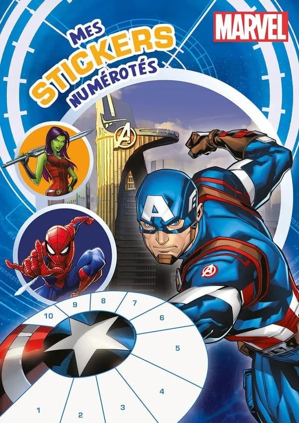 Mes stickers numérotés : Marvel : [Autocollant]