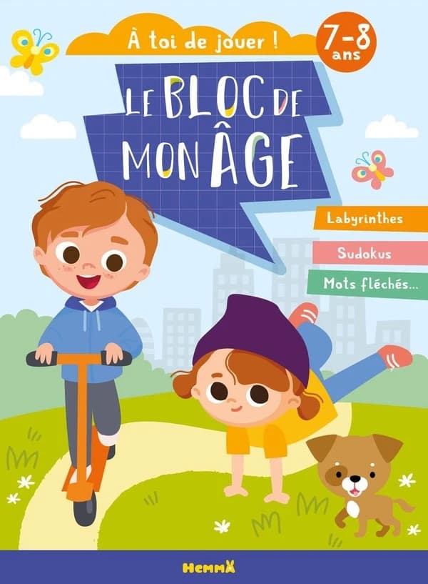 Le bloc de mon âge : à toi de jouer ! : 7-8 ans : [Album à colorier]