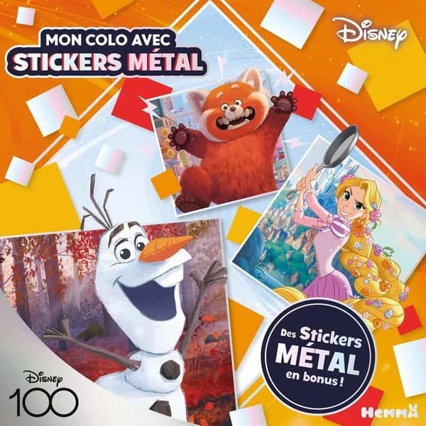 Mon colo avec stickers métal : Disney : Olaf, Mei, Raiponce