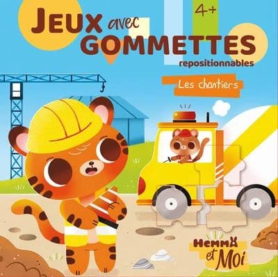 Jeux avec gommettes repositionnables : les chantiers : [Autocollant]