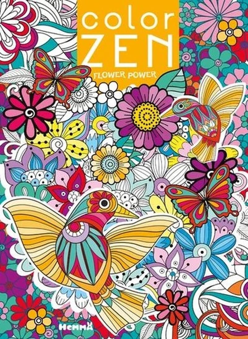 Color zen : flower power : [Album à colorier]