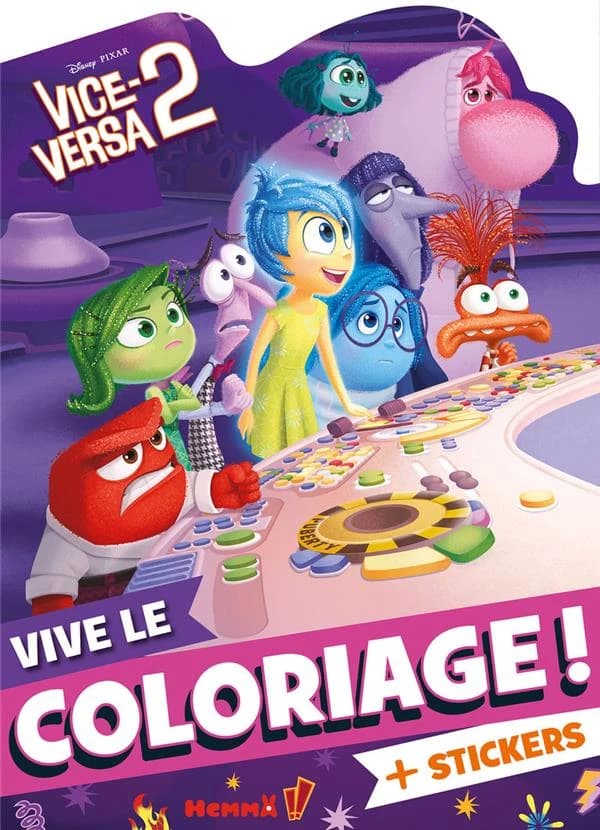 Vive le coloriage ! : Disney Pixar Vice-versa 2 : [Album à colorier]