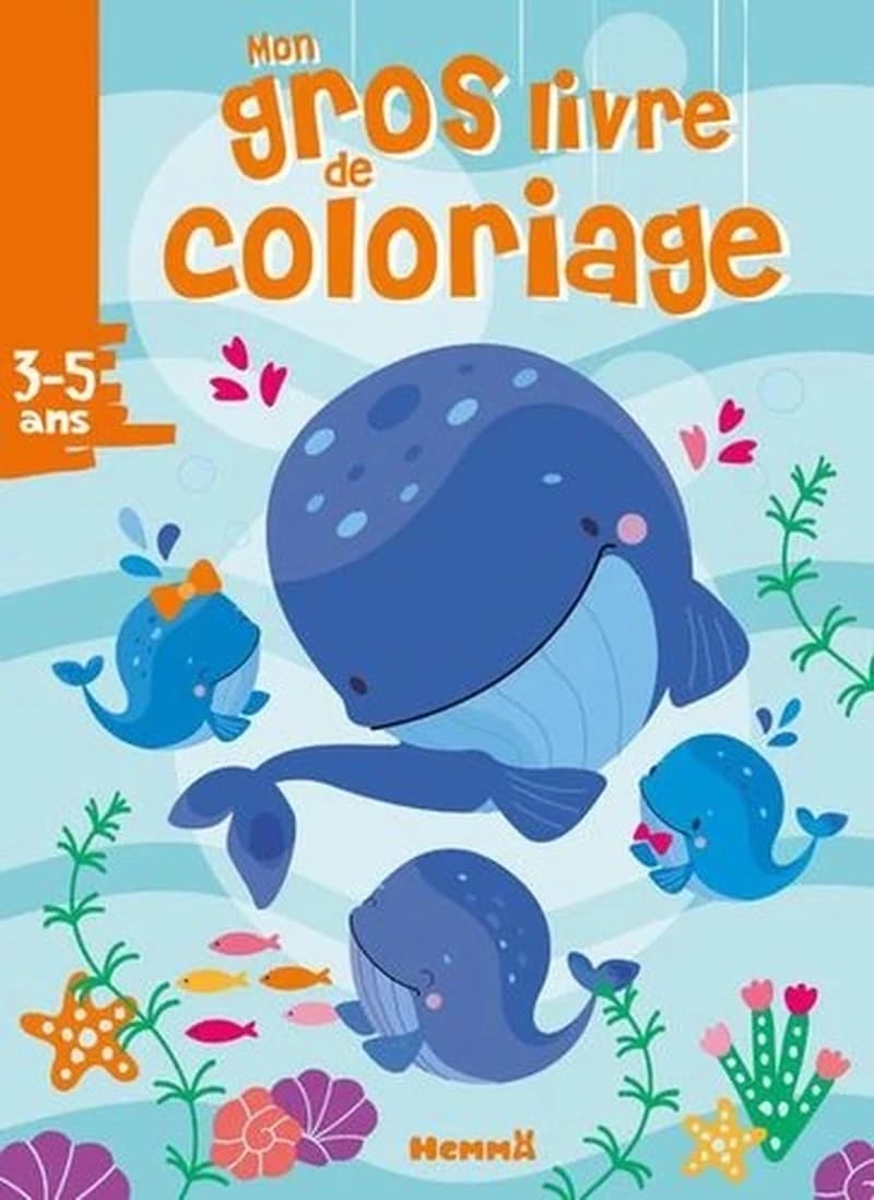 Mon gros livre de coloriage Baleines