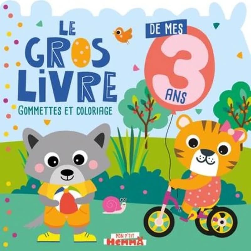 Mon p'tit Hemma : Le gros livre de mes 3 ans : Gommettes et coloriage