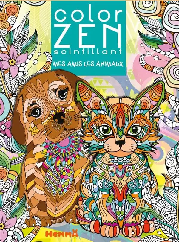 Color Zen scintillant : mes amis les animaux : [Album à colorier]