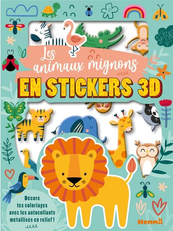 Les animaux mignons en stickers 3D