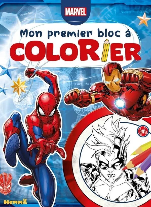 Mon premier bloc à colorier : Marvel : [Album à colorier]