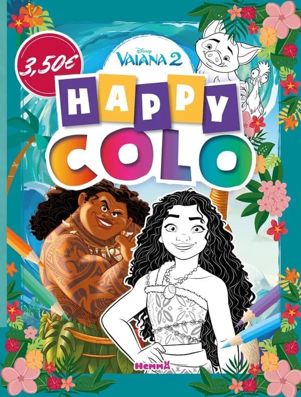 Happy colo : Disney Vaiana 2 : [Album à colorier]
