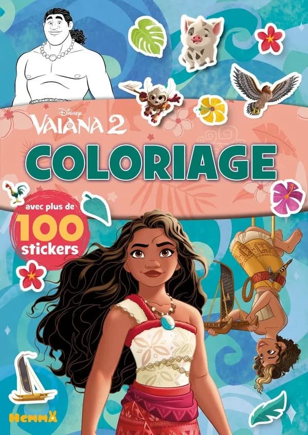 Coloriage : avec plus de 100 stickers - Disney Vaiana 2 : [Album à colorier]
