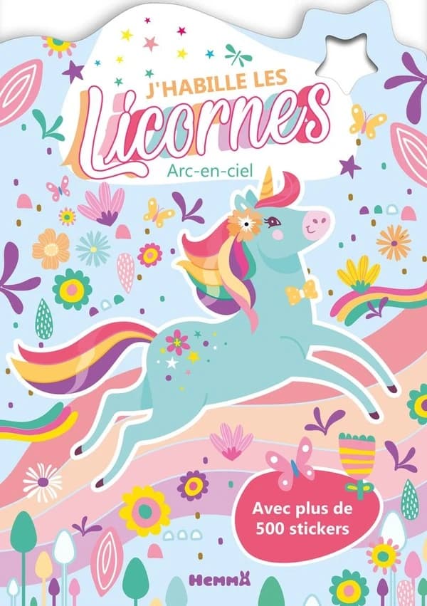 J'habille les Licornes : arc-en-ciel : [Autocollant]