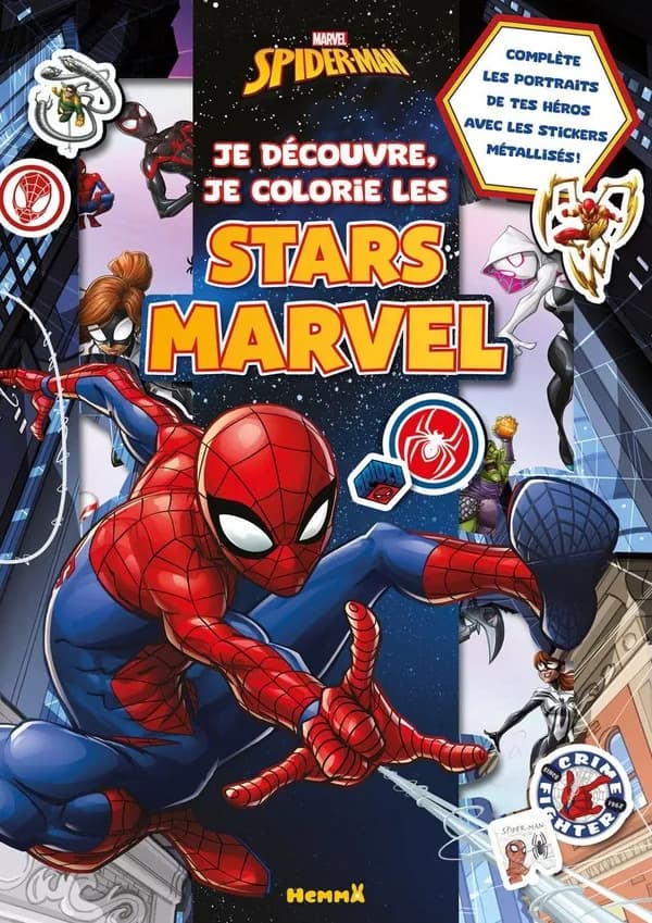 Je découvre, je colorie les stars Marvel : Spider-Man
