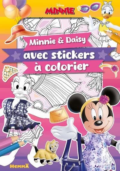 Minnie & Daisy avec stickers à colorier
