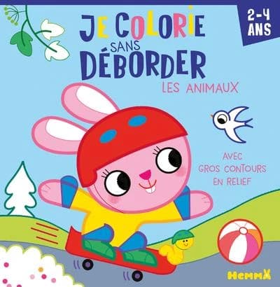 Je colorie sans déborder : Les animaux - 2-4 ans : [Album à colorier]