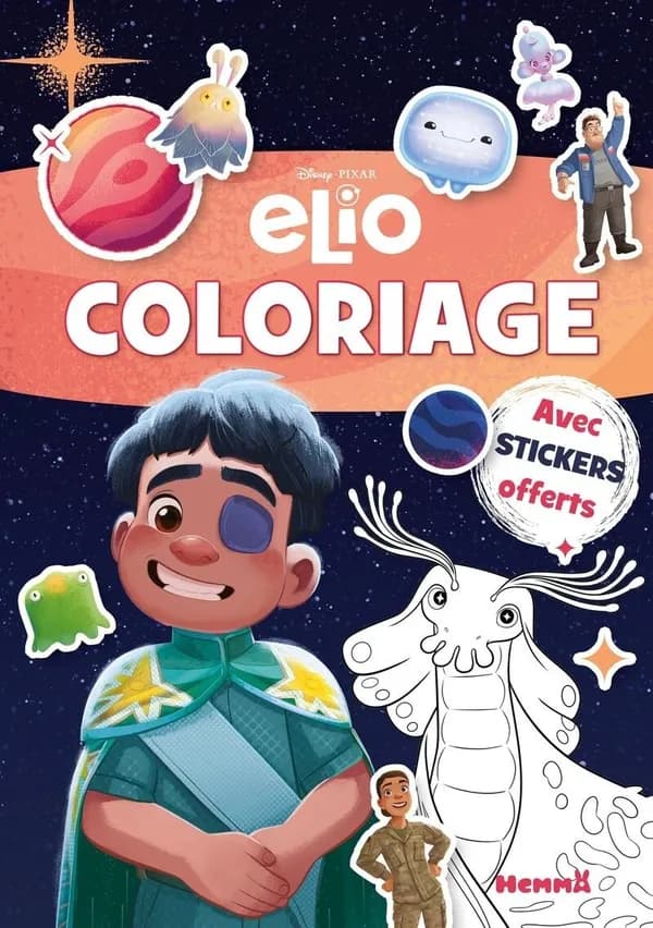 Coloriage avec stickers : Elio