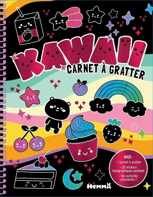 Carnet à gratter : Kawaii