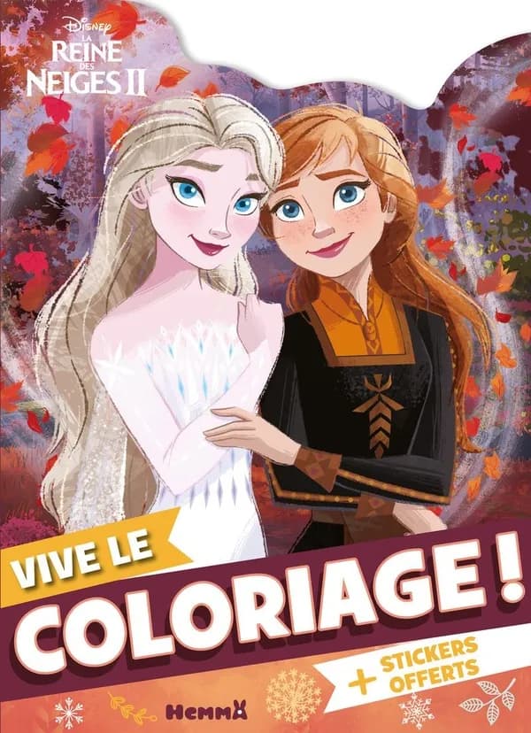 Vive le coloriage ! : La Reine des Neiges 2 : Elsa et Anna feuilles