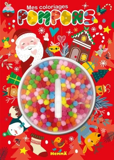 Mes coloriages pompons : [Noël] : [Album à colorier]
