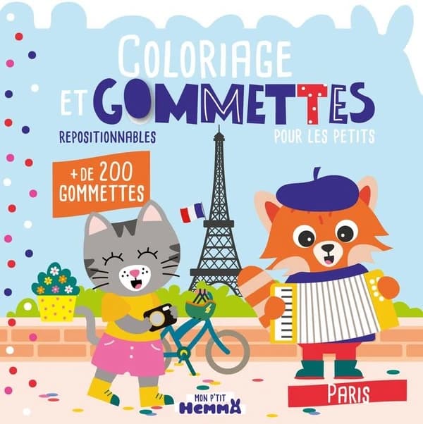 Mon p'tit Hemma : Coloriage et gommettes repositionnables pour les petits : Paris