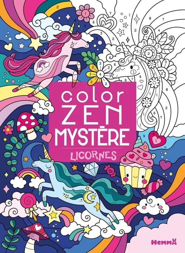 Color Zen : mystère : Licornes