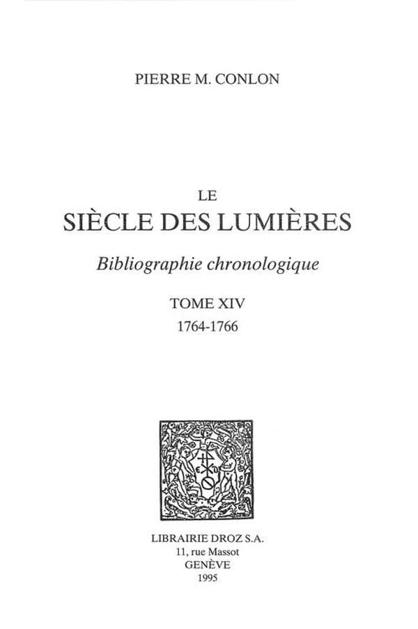 Le siècle des Lumières : bibliographie chronologique
