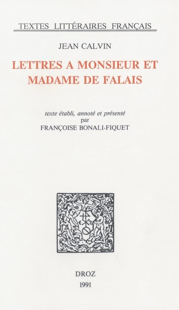 Lettres a monsieur et madame de falais