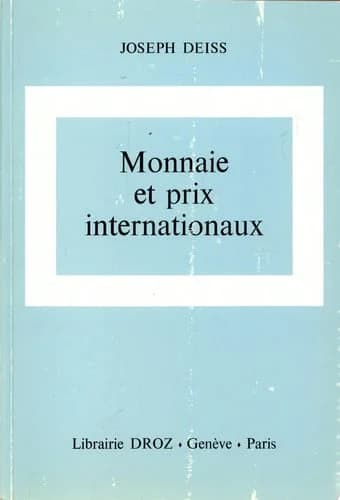 Monnaie et prix internationaux : une theorie sequentielle des marches