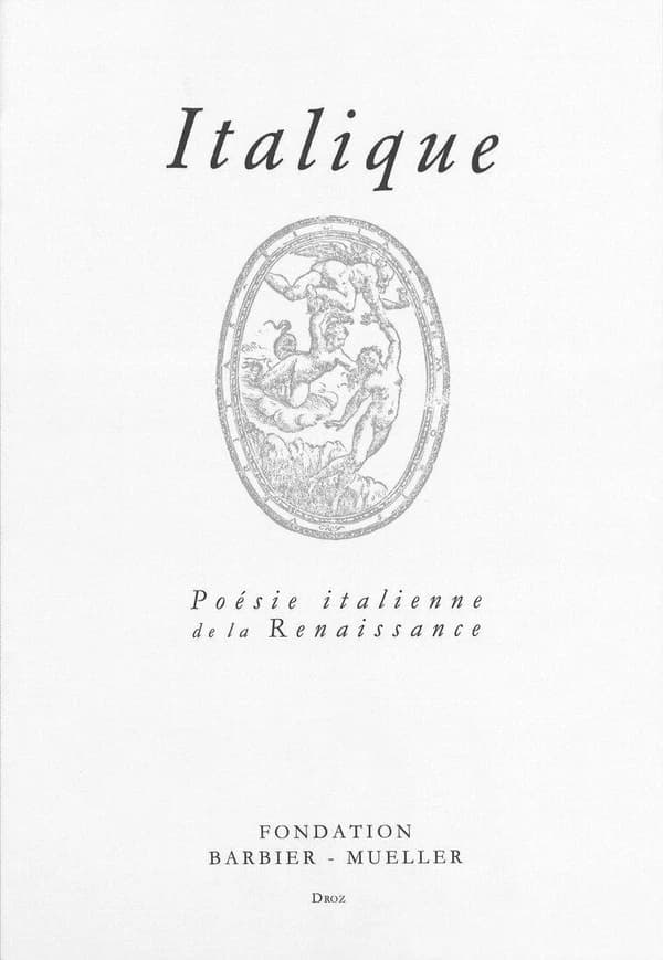 Italique Tome 28 : Poésie italienne de la Renaissance (édition 2026)