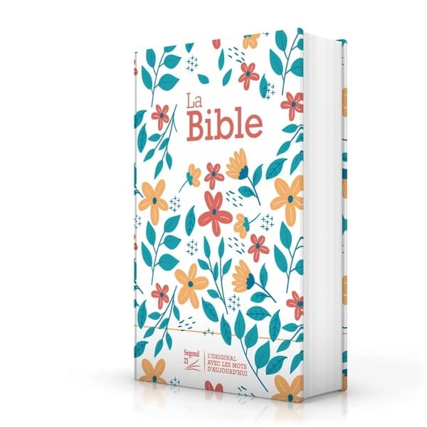 Bible segond 21 compacte (premium style) : couverture rigide toilée matelassée motif fleuris