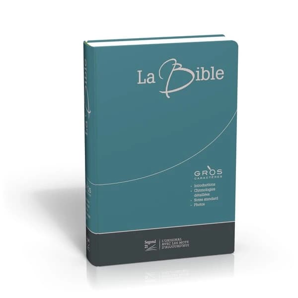 Bible segond 21 gros caractères : duo bleu