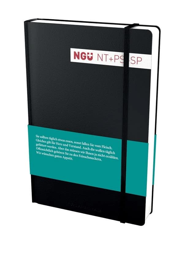 NGÜ Neues Testament mit Psalmen und Sprüche : Grossdruckausgabe, gebunden schwarz mit Gummiband