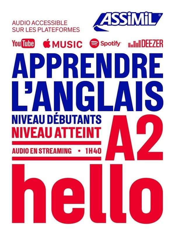 Apprendre l'anglais : niveau débutants, A2