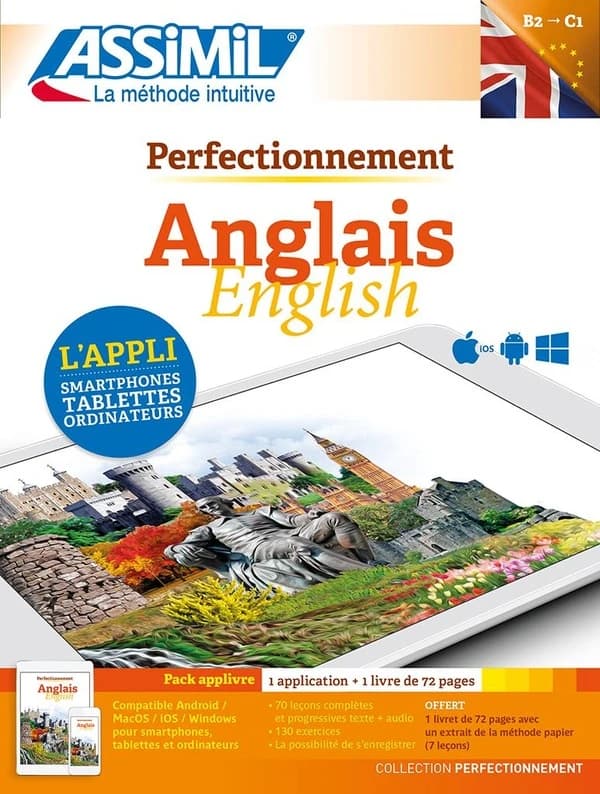 Perfectionnement anglais : indépendant : niveau atteint C1 : pack applivre