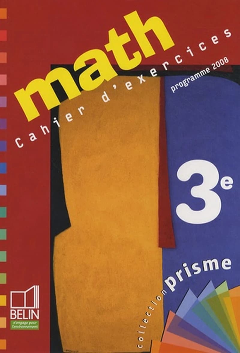 MATH 3E 2008 CAHIER D'EXERCICES