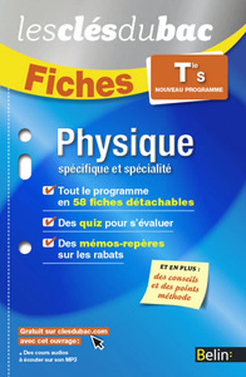 CLES DU BAC PHYSIQUE TLE S SPECIF SPE