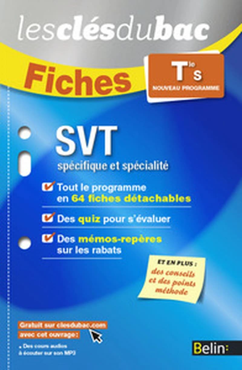SVT TLE S OB + SPE - FICHES CLES DU BAC