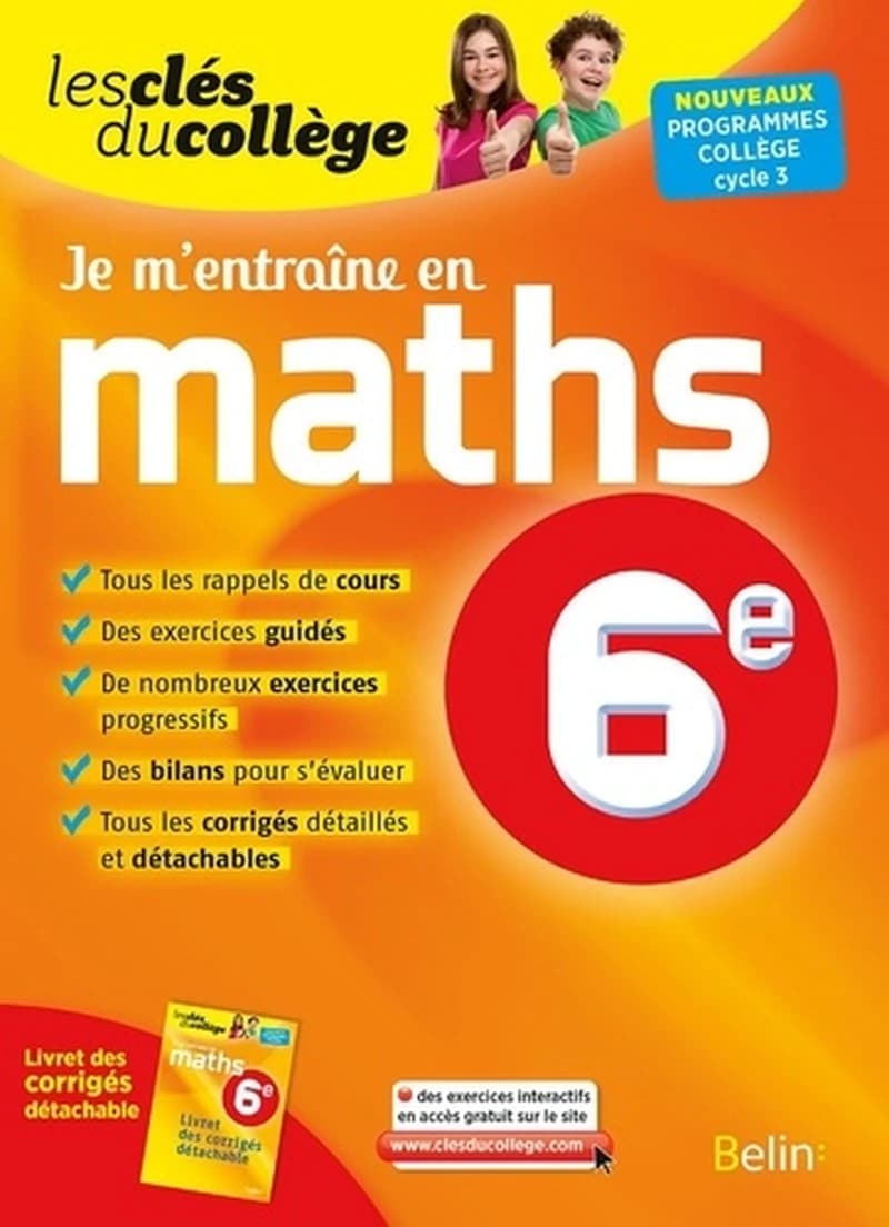CLES DU COLLEGE MATHS 6E JE M'ENTRAINE (N.E)