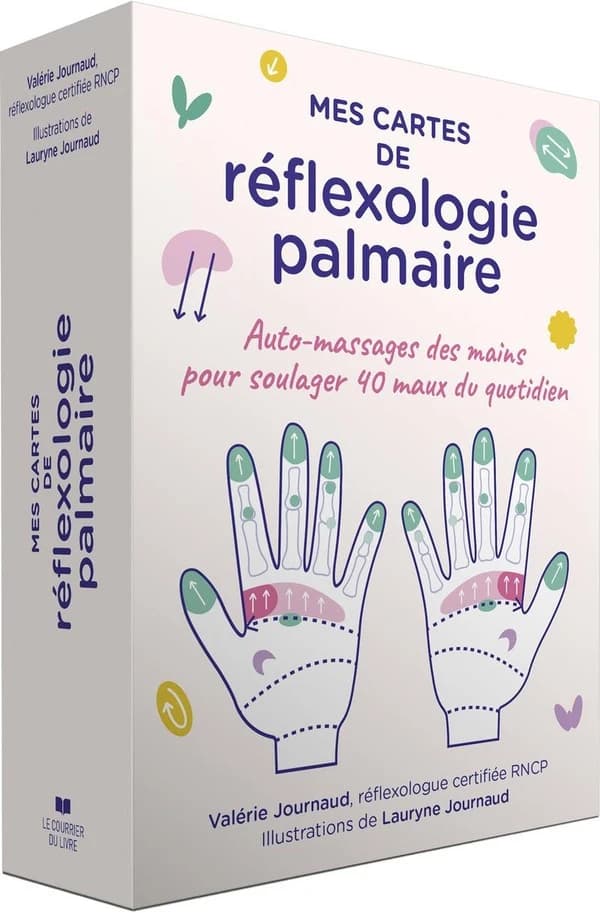 Mes cartes de réflexologie palmaire : Auto-massages des mains pour soulager 40 maux du quotidien