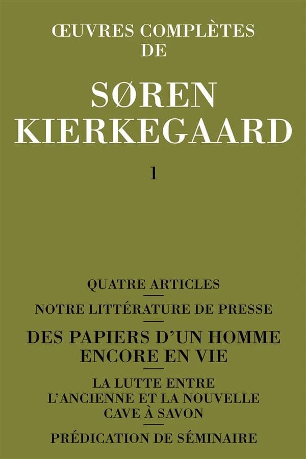 Quatre articles ; Notre littérature de presse ; Des papiers d'un homme encore en vie ; La lutte entre l'ancienne et la nouvelle cave à savon ; Prédication de séminaire : 1834-1841...